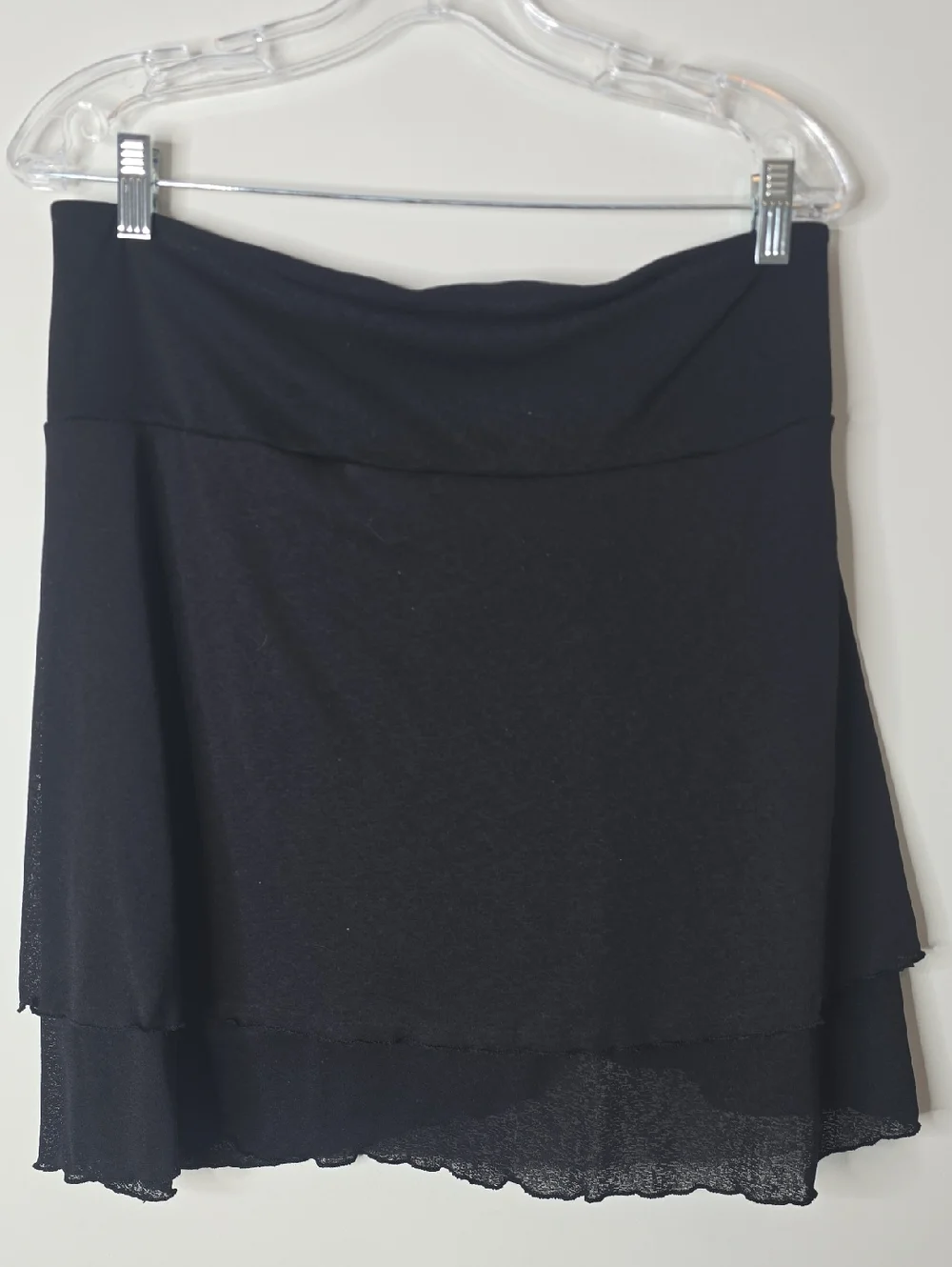 Vintage Black Tiered Wrap Skirt Coverup with Decorative Buckle - Picture 5 of 6